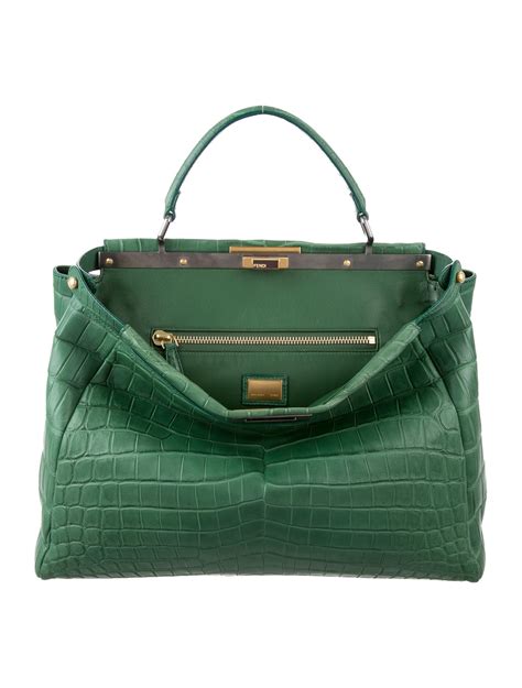 fendi peekaboo bag crocodile price|fendi peekaboo bag.